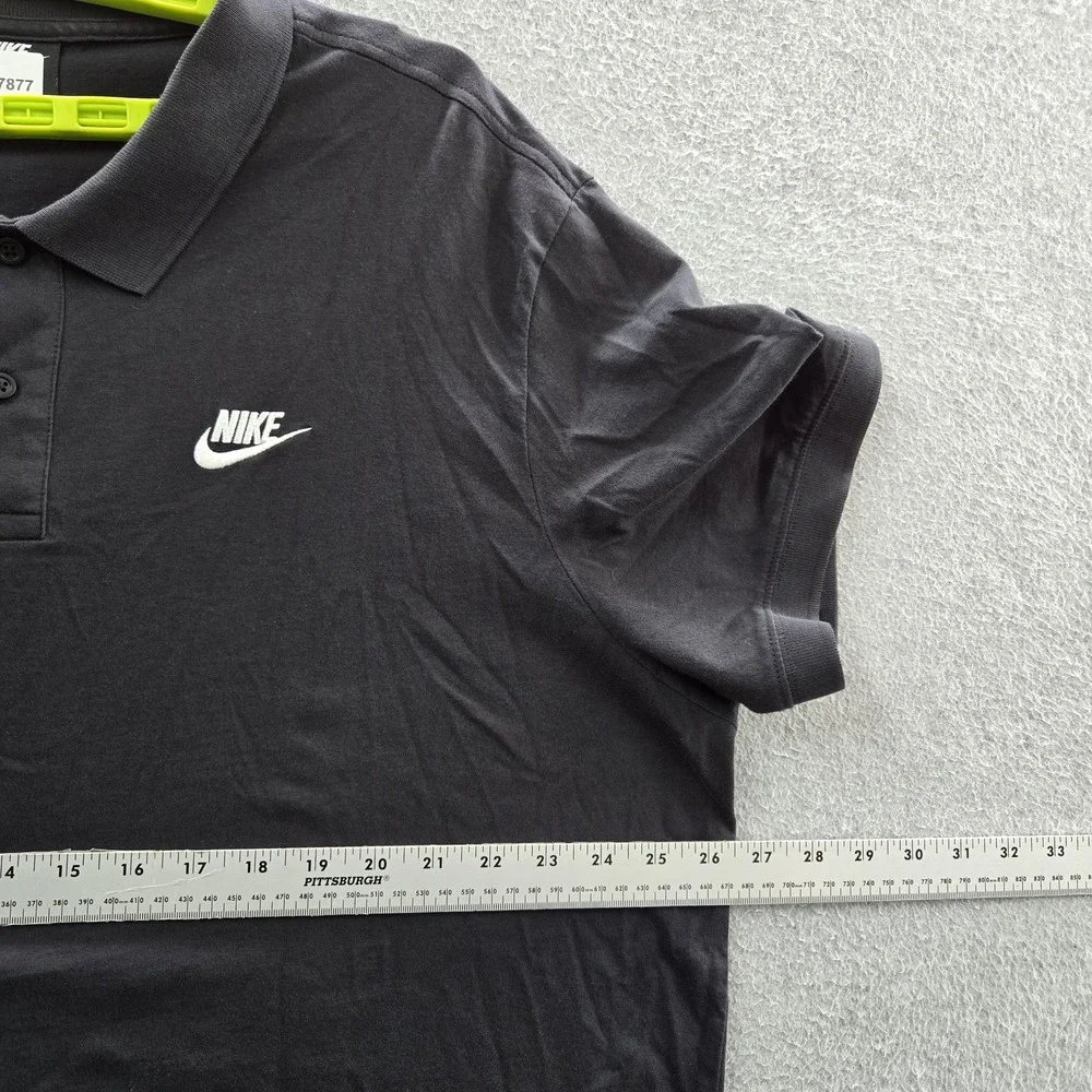 Nike Men Polo XXL Black Short Sleeve Embroidered Logo Golf